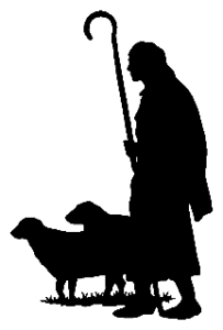 silhouette of shepherd